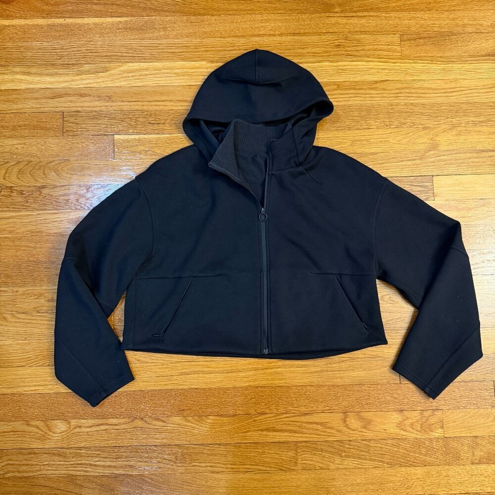 Lululemon Soft Oversized Zip Hoodie Black - Size M/L Cropped Jacket
